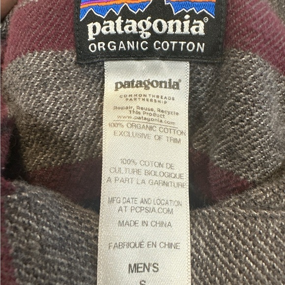 Patagonia Striped Button-Up Shirt in Red and Gray - Picture 5 of 6